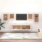 vidaXL Muebles para TV 6 piezas madera maciza de pino blanco