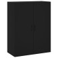 vidaXL Aparador alto madera contrachapada negro 69,5x34x180 cm vidaXL Aparador alto madera contrachapada negro 69,5x34x180 cm