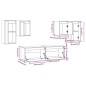 vidaXL Muebles para TV 6 piezas madera maciza de pino blanco
