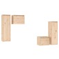vidaXL Muebles para TV 4 piezas madera maciza de pino