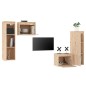 vidaXL Muebles para TV 4 piezas madera maciza de pino