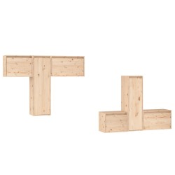 vidaXL Muebles para TV 6 piezas madera maciza de pino