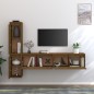 vidaXL Muebles para TV 4 piezas madera maciza de pino marrón miel