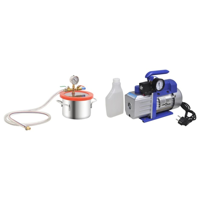 vidaXL Cámara de vacío con bomba de una etapa 3,7 L vidaXL Cámara de vacío con bomba de una etapa 3,7 L