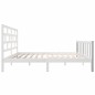 vidaXL Estructura de cama madera maciza de pino blanco 150x200 cm vidaXL Estructura de cama madera maciza de pino blanco 150x200 cm