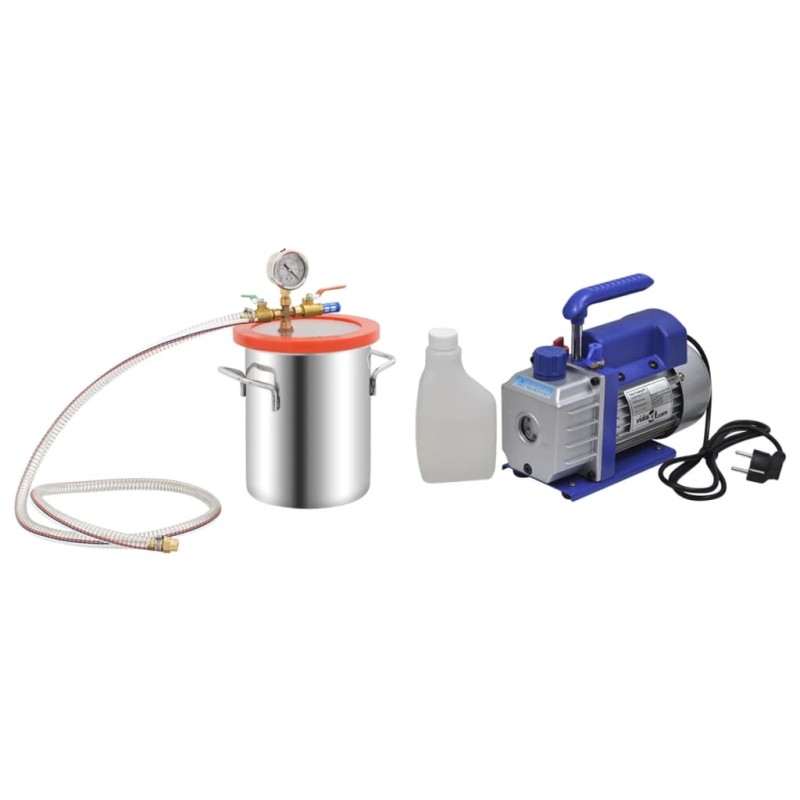 vidaXL Cámara de vacío con bomba de una etapa 5,5 L vidaXL Cámara de vacío con bomba de una etapa 5,5 L