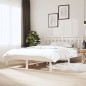 vidaXL Estructura de cama de madera maciza de pino blanco 140x200 cm vidaXL Estructura de cama de madera maciza de pino blanco 140x200 cm