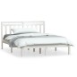 vidaXL Estructura de cama de madera maciza de pino blanco 140x200 cm vidaXL Estructura de cama de madera maciza de pino blanco 140x200 cm