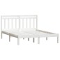 vidaXL Estructura de cama de madera maciza de pino blanco 140x200 cm vidaXL Estructura de cama de madera maciza de pino blanco 140x200 cm