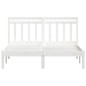 vidaXL Estructura de cama de madera maciza de pino blanco 140x200 cm vidaXL Estructura de cama de madera maciza de pino blanco 140x200 cm
