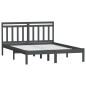 vidaXL Estructura de cama madera maciza de pino gris 120x200 cm vidaXL Estructura de cama madera maciza de pino gris 120x200 cm