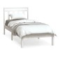 vidaXL Estructura de cama madera maciza blanco individual 75x190 cm