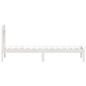 vidaXL Estructura de cama madera maciza blanco individual 75x190 cm