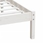vidaXL Estructura de cama madera maciza blanco individual 75x190 cm