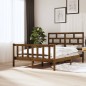 vidaXL Estructura de cama madera maciza pino marrón miel 150x200 cm vidaXL Estructura de cama madera maciza pino marrón miel 150x200 cm