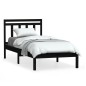 vidaXL Estructura de cama de madera maciza de pino negro 90x200 cm vidaXL Estructura de cama de madera maciza de pino negro 90x200 cm