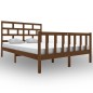 vidaXL Estructura de cama madera maciza pino marrón miel 150x200 cm vidaXL Estructura de cama madera maciza pino marrón miel 150x200 cm