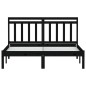 vidaXL Estructura de cama de madera maciza de pino negro 140x190 cm