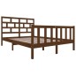 vidaXL Estructura de cama madera maciza pino marrón miel 150x200 cm vidaXL Estructura de cama madera maciza pino marrón miel 150x200 cm
