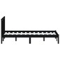 vidaXL Estructura de cama de madera maciza de pino negro 140x190 cm