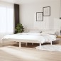 vidaXL Estructura de cama de madera maciza de pino blanco 160x200 cm vidaXL Estructura de cama de madera maciza de pino blanco 160x200 cm