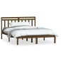 vidaXL Estructura de cama madera maciza de pino marrón miel 140x200 cm