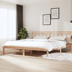 vidaXL Estructura de cama de madera maciza de pino 160x200 cm