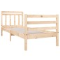 vidaXL Estructura de cama individual pequeña madera maciza 75x190 cm vidaXL Estructura de cama individual pequeña madera maciza 75x190 cm