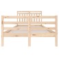 vidaXL Estructura de cama madera maciza 120x200 cm vidaXL Estructura de cama madera maciza 120x200 cm