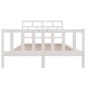 vidaXL Estructura de cama de madera maciza de pino blanco 140x200 cm