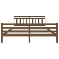 vidaXL Estructura de cama madera maciza marrón miel 200x200 cm