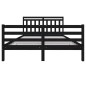 vidaXL Estructura de cama de madera maciza negra 160x200 cm vidaXL Estructura de cama de madera maciza negra 160x200 cm