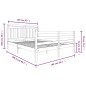 vidaXL Estructura de cama de madera maciza negra 160x200 cm vidaXL Estructura de cama de madera maciza negra 160x200 cm