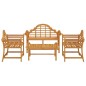 vidaXL Juego muebles de jardín 4 piezas madera maciza teca vidaXL Juego muebles de jardín 4 piezas madera maciza teca