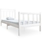 vidaXL Estructura de cama madera maciza blanco 90x200 cm vidaXL Estructura de cama madera maciza blanco 90x200 cm