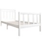vidaXL Estructura de cama madera maciza blanco 90x200 cm vidaXL Estructura de cama madera maciza blanco 90x200 cm