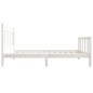 vidaXL Estructura de cama madera maciza blanco 90x200 cm vidaXL Estructura de cama madera maciza blanco 90x200 cm