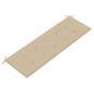 vidaXL Banco Batavia con cojín beige madera maciza de teca 150 cm