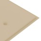 vidaXL Banco Batavia con cojín beige madera maciza de teca 150 cm