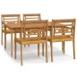 vidaXL Juego de comedor para jardín 5 piezas madera maciza de teca vidaXL Juego de comedor para jardín 5 piezas madera maciza de teca