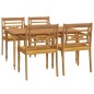 vidaXL Juego de comedor para jardín 5 piezas madera maciza de teca vidaXL Juego de comedor para jardín 5 piezas madera maciza de teca