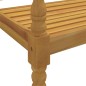 vidaXL Banco Batavia con cojín azul real madera maciza de teca 150 cm vidaXL Banco Batavia con cojín azul real madera maciza de teca 150 cm