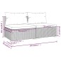 vidaXL Set muebles de jardín 2 piezas y cojines ratán sintético marrón