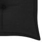 vidaXL Banco Batavia con cojín negro madera maciza de teca 150 cm vidaXL Banco Batavia con cojín negro madera maciza de teca 150 cm