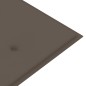 vidaXL Banco Batavia con cojín gris taupe madera maciza de teca 150 cm vidaXL Banco Batavia con cojín gris taupe madera maciza de teca 150 cm