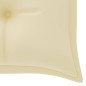 vidaXL Banco Batavia cojín color crema madera maciza de teca 150 cm vidaXL Banco Batavia cojín color crema madera maciza de teca 150 cm