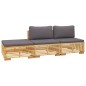 vidaXL Juego muebles de jardín 3 piezas y cojines madera maciza teca vidaXL Juego muebles de jardín 3 piezas y cojines madera maciza teca