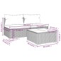 vidaXL Set de muebles de jardín 3 pzas y cojines ratán sintético gris vidaXL Set de muebles de jardín 3 pzas y cojines ratán sintético gris