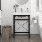 vidaXL Estructura de baño con lavabo incorporado hierro negro vidaXL Estructura de baño con lavabo incorporado hierro negro