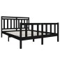vidaXL Estructura de cama de madera maciza negra 150x200 cm vidaXL Estructura de cama de madera maciza negra 150x200 cm
